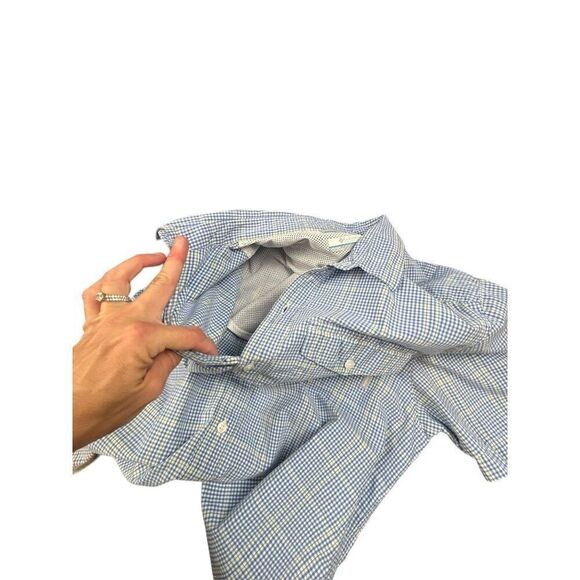 Columbia Sportswear Men's M Blue & Yellow Gingham Button-Up Shirt - Picture 11 of 12